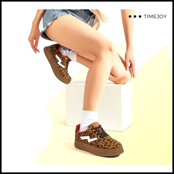 Platform Sneakers Low Top Gum Sole Casual Walking Shoes Women's - Picture 2 of 7